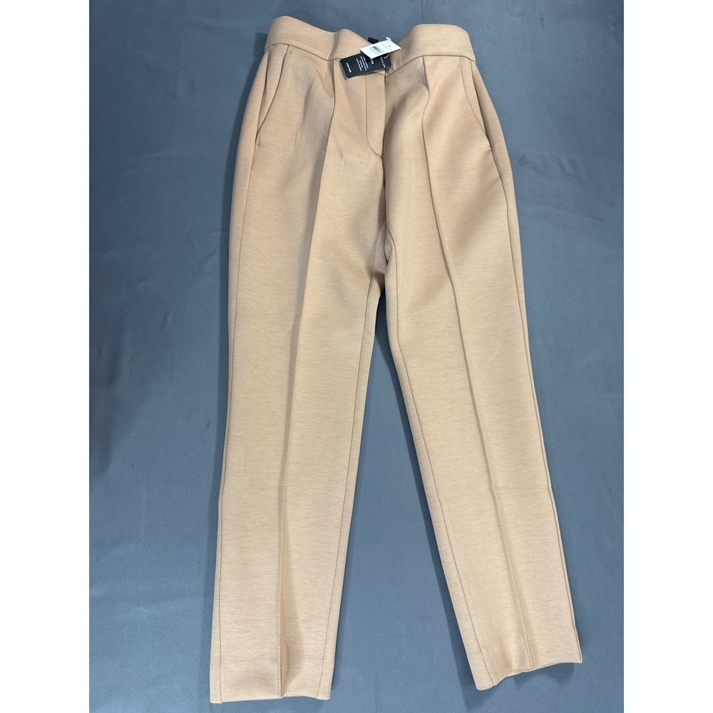 Ann Taylor Eva High Rise Ankle Pants Tan Beige Slim Leg Size 0 NWT